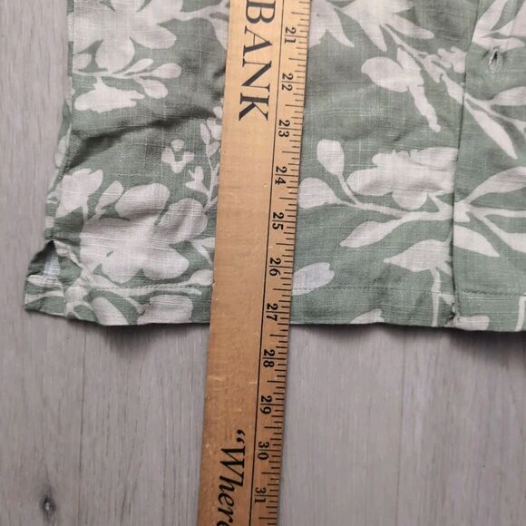 NWT Porter & Ash Shirt Mens Large MultiColor Floral Porter Ash Button Linen Bln - Picture 2 of 6